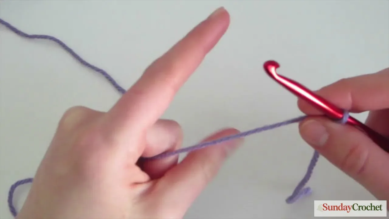 How to hold crochet yarn for even tension while crocheting